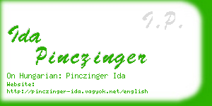 ida pinczinger business card